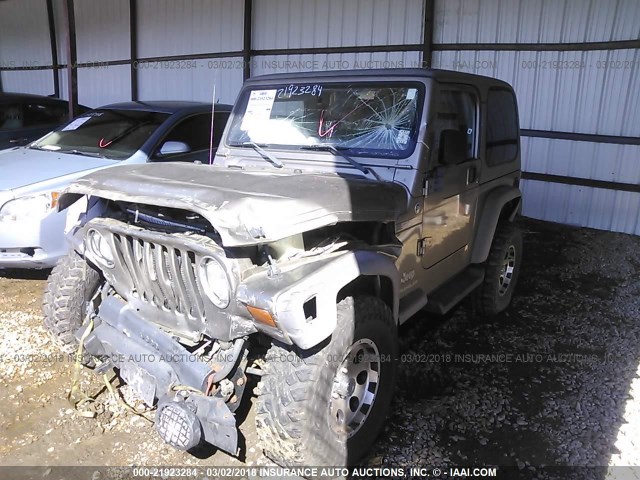 1J4FA49S45P300300 - 2005 JEEP WRANGLER / TJ SPORT BROWN photo 2