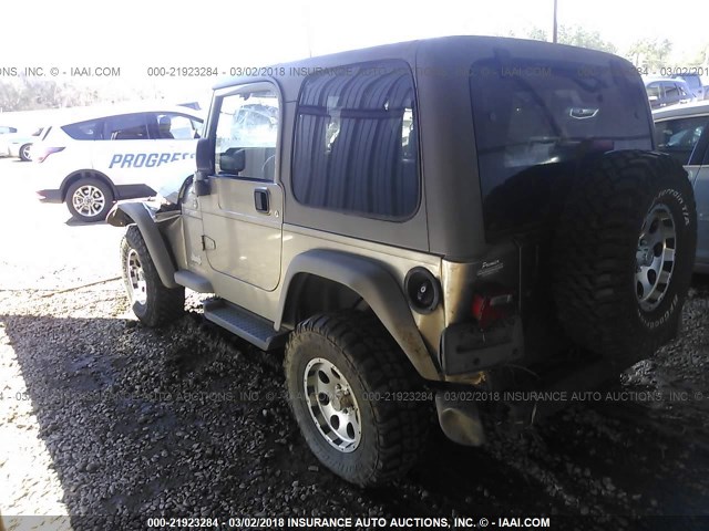 1J4FA49S45P300300 - 2005 JEEP WRANGLER / TJ SPORT BROWN photo 3