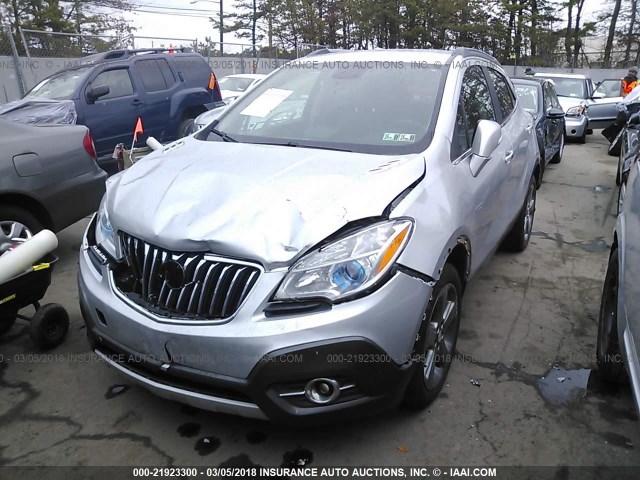 KL4CJBSB9EB681804 - 2014 BUICK ENCORE CONVENIENCE SILVER photo 2