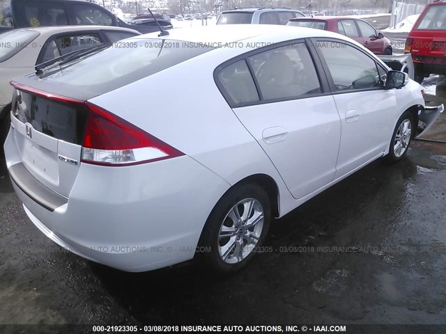 JHMZE2H73AS035075 - 2010 HONDA INSIGHT EX WHITE photo 4