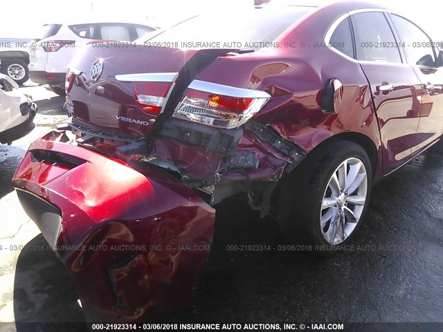 1G4PS5SK6F4162054 - 2015 BUICK VERANO MAROON photo 6