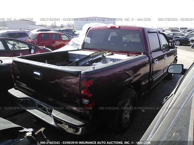 2GCEC13T761222962 - 2006 CHEVROLET SILVERADO C1500 MAROON photo 4