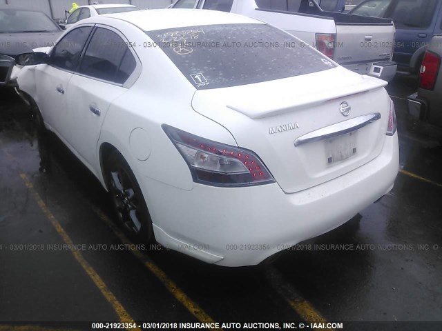 1N4AA5AP5CC835014 - 2012 NISSAN MAXIMA S/SV WHITE photo 3