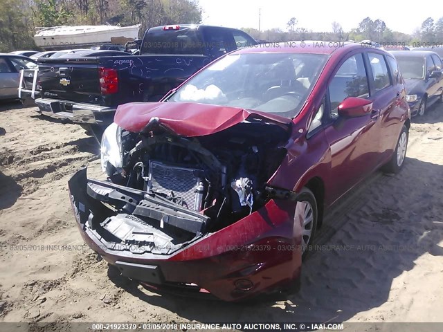 3N1CE2CP2FL356189 - 2015 NISSAN VERSA NOTE S/S PLUS/SV/SL/SR RED photo 2