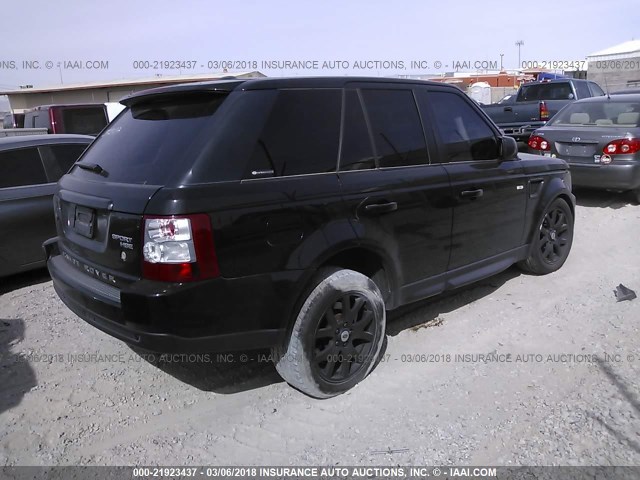 SALSK25469A189103 - 2009 LAND ROVER RANGE ROVER SPORT HSE BLACK photo 4