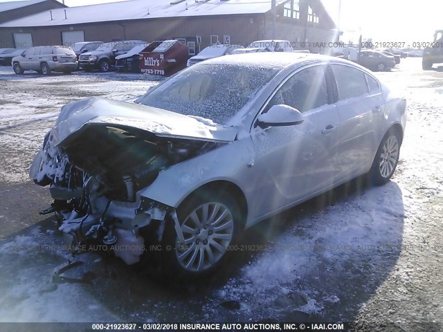 W04GR5EC6B1085549 - 2011 BUICK REGAL CXL SILVER photo 2