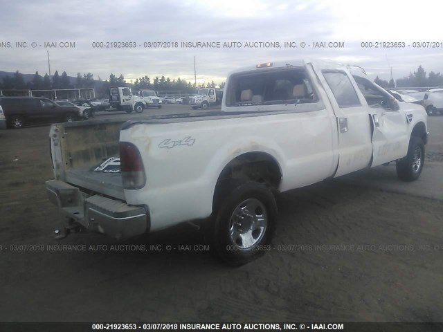 1FTWW31R38EB03693 - 2008 FORD F350 SRW SUPER DUTY WHITE photo 4