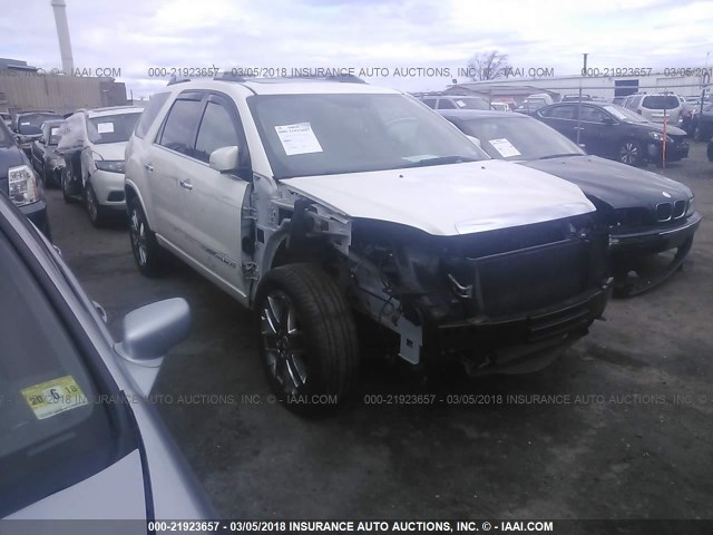 1GKKVTED4BJ349350 - 2011 GMC ACADIA DENALI WHITE photo 1