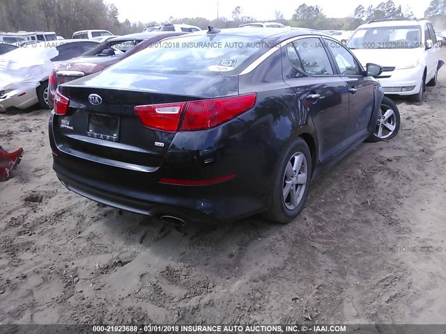 5XXGM4A71EG281298 - 2014 KIA OPTIMA LX BLACK photo 4