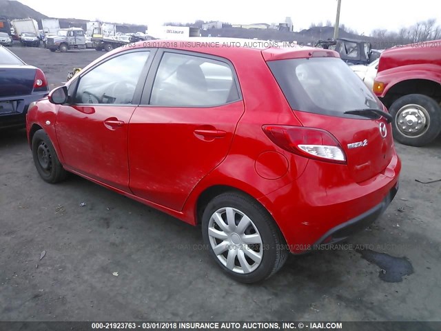 JM1DE1HZ8B0111913 - 2011 MAZDA MAZDA2 RED photo 3