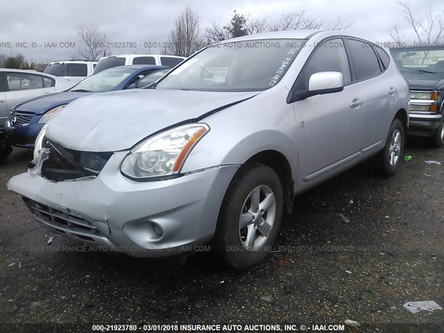 JN8AS5MTXDW519614 - 2013 NISSAN ROGUE S/SV SILVER photo 2