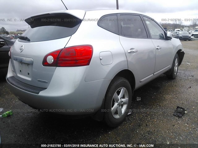 JN8AS5MTXDW519614 - 2013 NISSAN ROGUE S/SV SILVER photo 4