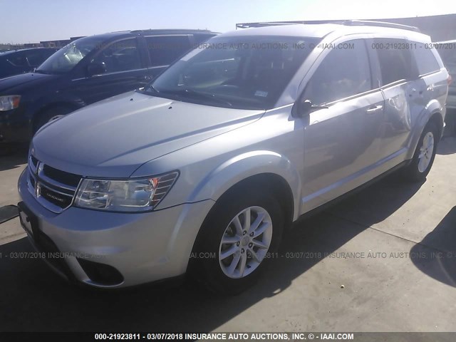 3C4PDCBG6DT507041 - 2013 DODGE JOURNEY SXT SILVER photo 2