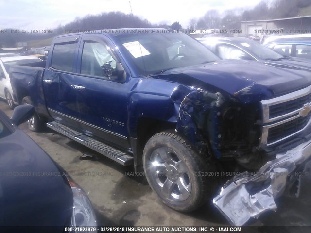 3GCUKSEC0EG259536 - 2014 CHEVROLET SILVERADO K1500 LTZ BLUE photo 1