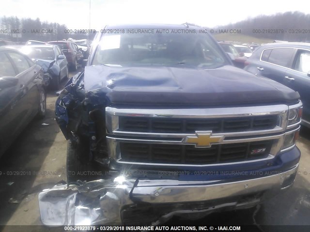 3GCUKSEC0EG259536 - 2014 CHEVROLET SILVERADO K1500 LTZ BLUE photo 6