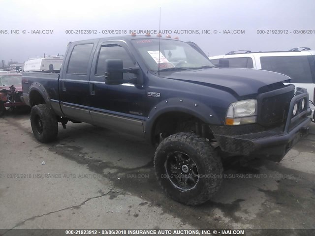 1FTNW21F63EA95271 - 2003 FORD F250 SUPER DUTY BLUE photo 1