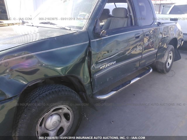 5TBRN34114S437529 - 2004 TOYOTA TUNDRA ACCESS CAB SR5 GREEN photo 6