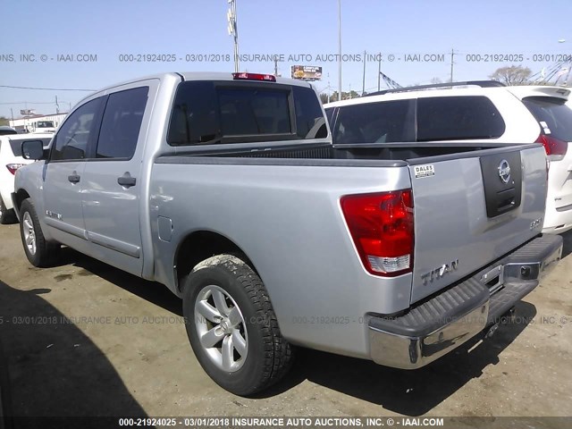 1N6AA07D78N327131 - 2008 NISSAN TITAN XE/SE/LE SILVER photo 3