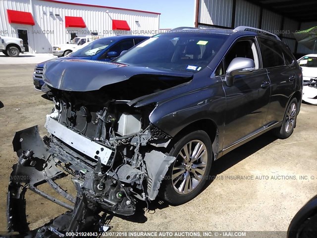 JTJZK1BA7D2009573 - 2013 LEXUS RX 350 GRAY photo 2