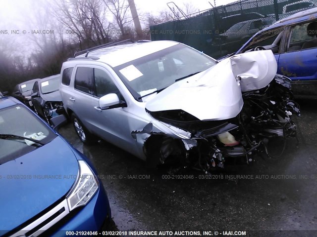 1C4RDJDGXCC144618 - 2012 DODGE DURANGO CREW SILVER photo 1