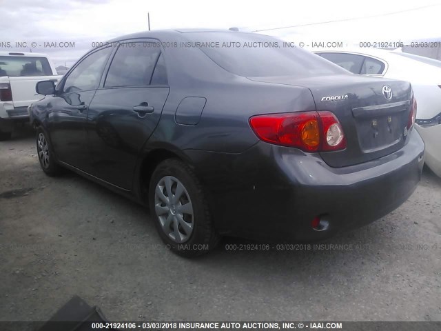 JTDBU4EE4A9107462 - 2010 TOYOTA COROLLA S/LE/XLE GRAY photo 3