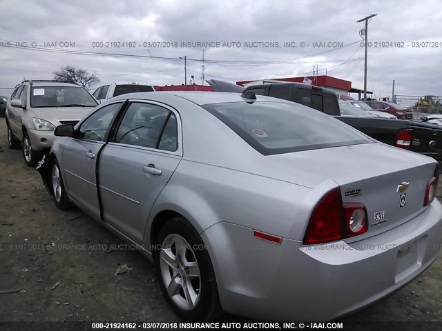 1G1ZA5EU4CF398711 - 2012 CHEVROLET MALIBU LS ვერცხლისფერი ფოტო 3