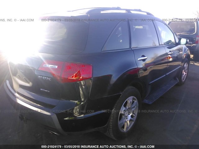 2HNYD286X8H543756 - 2008 ACURA MDX TECHNOLOGY BLACK photo 4