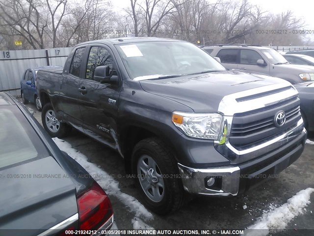 5TFUW5F17FX446899 - 2015 TOYOTA TUNDRA DOUBLE CAB SR/SR5 BLUE photo 1