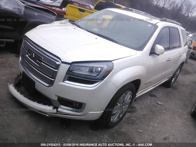 1GKKVTKD5FJ235139 - 2015 GMC ACADIA DENALI WHITE photo 2