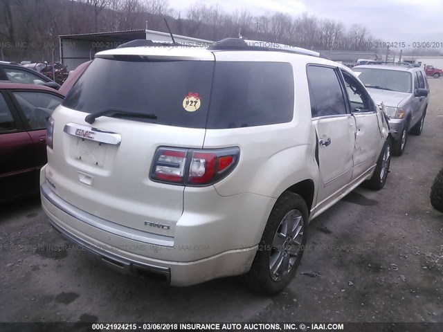 1GKKVTKD5FJ235139 - 2015 GMC ACADIA DENALI WHITE photo 4