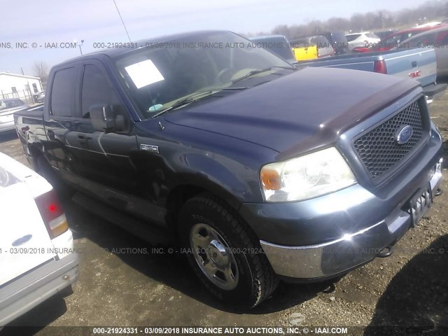 1FTPW14565FB02769 - 2005 FORD F150 SUPERCREW BLUE photo 1