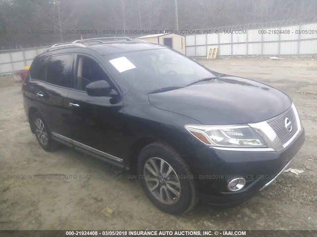 5N1AR2MN8DC633289 - 2013 NISSAN PATHFINDER S/SV/SL/PLATINUM BLACK photo 1