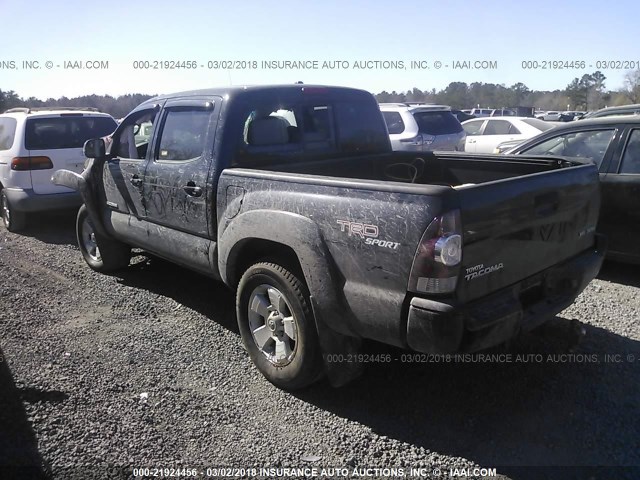 3TMLU42N49M023860 - 2009 TOYOTA TACOMA DOUBLE CAB BLACK photo 3