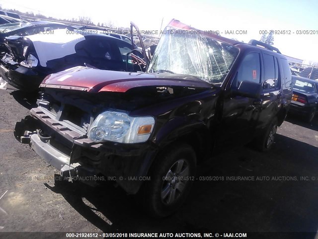 1FMEU6DE9AUA14391 - 2010 FORD EXPLORER XLT BURGUNDY photo 2