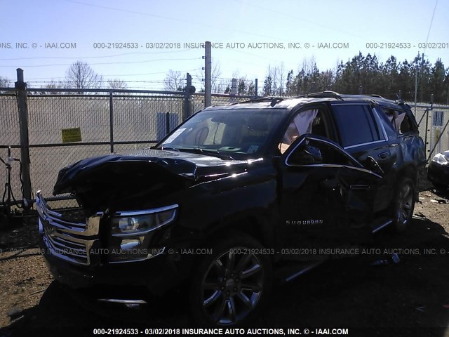 1GNSKKKC9FR261628 - 2015 CHEVROLET SUBURBAN K1500 LTZ BLACK photo 6