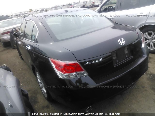 1HGCP36849A049816 - 2009 HONDA ACCORD EXL BLACK photo 3