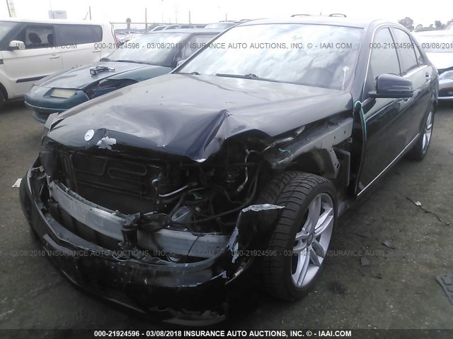 WDDGF4HB3DR257218 - 2013 MERCEDES-BENZ C 250 BLACK photo 2