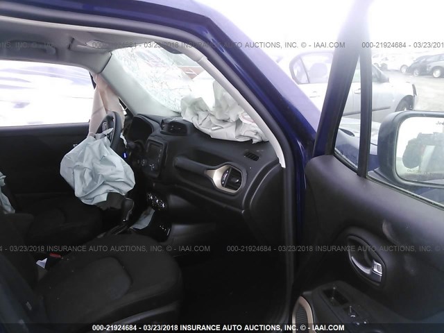 ZACCJAATXGPE29644 - 2016 JEEP RENEGADE SPORT BLUE photo 5