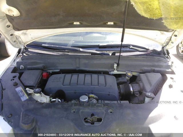 5GALRCEDXAJ113919 - 2010 BUICK ENCLAVE CXL 白色 照片 10