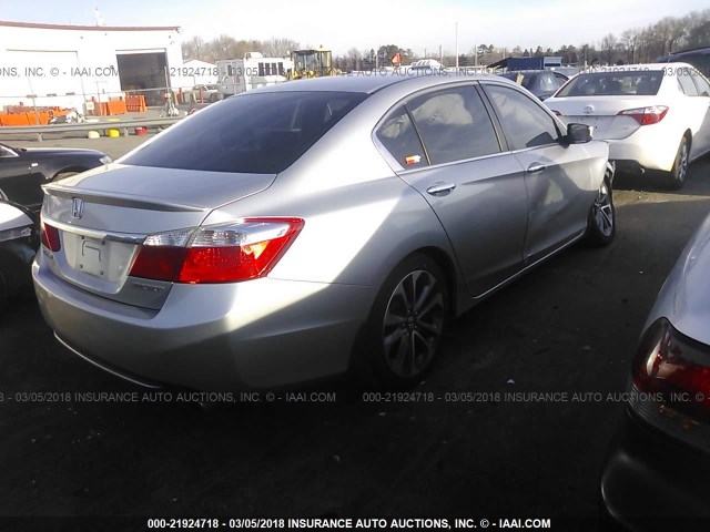 1HGCR2F56EA048770 - 2014 HONDA ACCORD SPORT SILVER photo 4