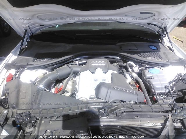 WAUHGAFC5CN118958 - 2012 AUDI A6 PRESTIGE თეთრი ფოტო 10