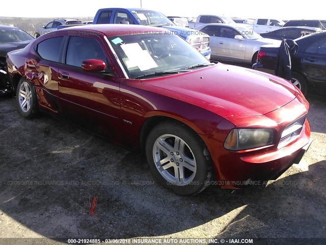 2B3KA53H56H354087 - 2006 DODGE CHARGER R/T RED photo 1