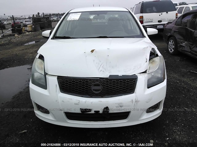 3N1AB6AP7BL670053 - 2011 NISSAN SENTRA 2.0/2.0S/SR/2.0SL WHITE photo 6