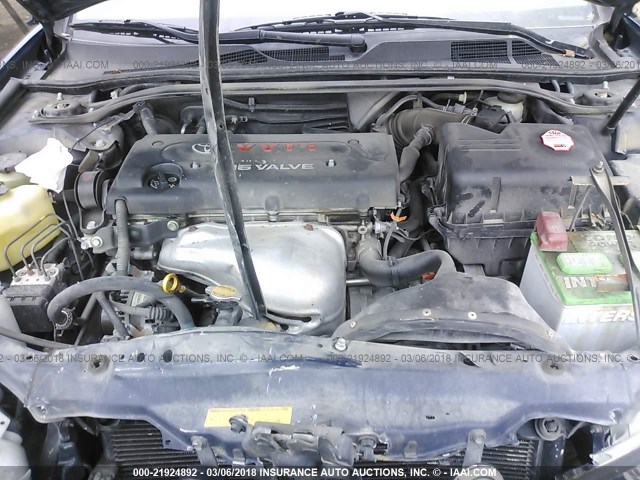 JTDBE32K353031128 - 2005 TOYOTA CAMRY LE/XLE/SE ლურჯი ფოტო 10