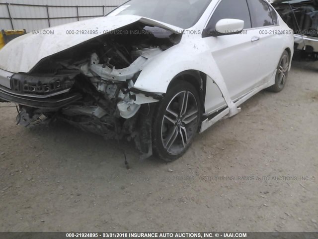 1HGCR2F52GA113908 - 2016 HONDA ACCORD SPORT 白色 照片 6
