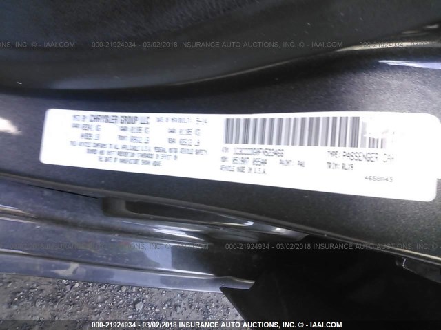 1C3CCCDG0FN523466 - 2015 CHRYSLER 200 S GRAY photo 9