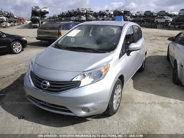 3N1CE2CP5FL401478 - 2015 NISSAN VERSA NOTE S/S PLUS/SV/SL/SR SILVER photo 2