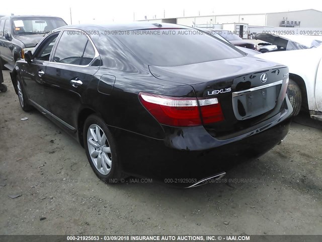 JTHGL46F385031734 - 2008 LEXUS LS 460L BLACK photo 3