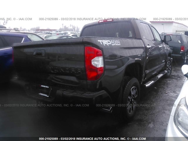 5TFHY5F13JX700922 - 2018 TOYOTA TUNDRA CREWMAX LIMITED BROWN photo 4