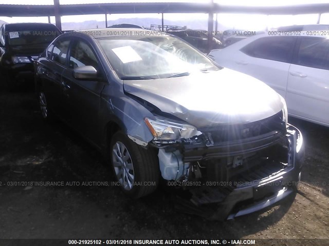 3N1AB7AP1FY338513 - 2015 NISSAN SENTRA S/SV/SR/SL GRAY photo 1